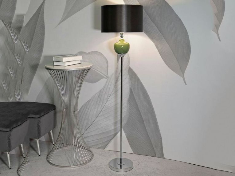 Lampada da terra Stiviere, 40x40 h160 cm, Verde e Grigio
