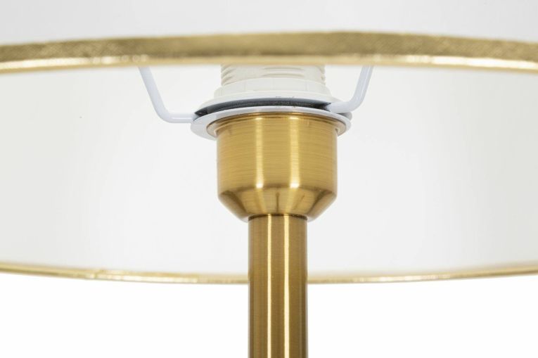 Lampada da terra Tano, 41x41 h173 cm, Bianco e Oro