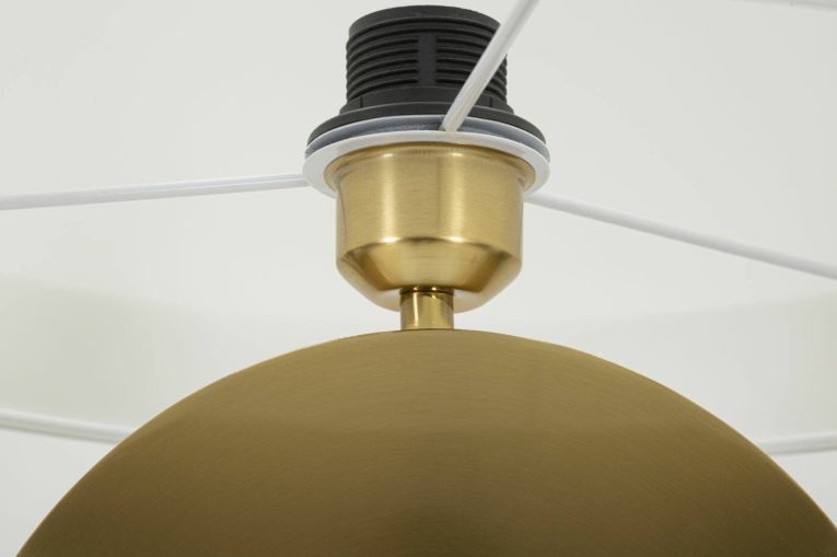 Lampada da terra Telero, 40x40 h151 cm, Bianco e Oro