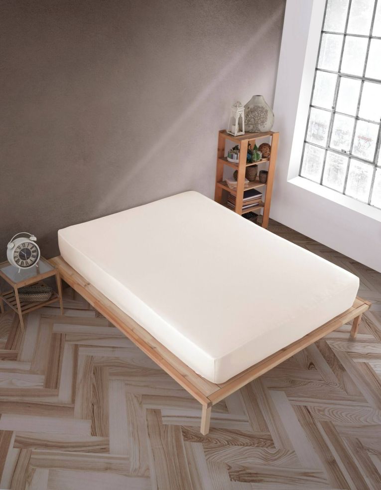 Lenzuolo matrimoniale Noblesville, 190x130 cm, Beige