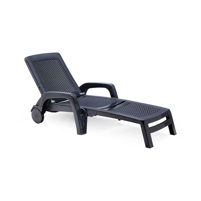 Lettino prendisole Abbie, 190x46h70 cm, Antracite