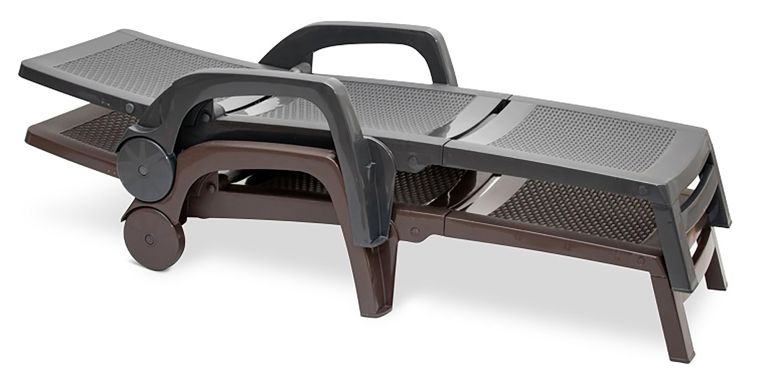 Lettino prendisole Abbie, 190x46h70 cm, Antracite