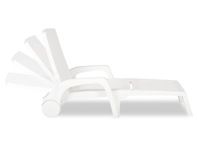 Lettino prendisole Abbie, 190x46h70 cm, Bianco