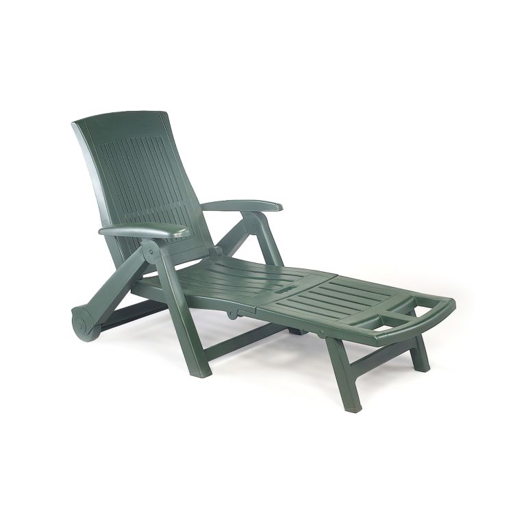 Lettino prendisole Adam, Cm 195x72h101, Verde