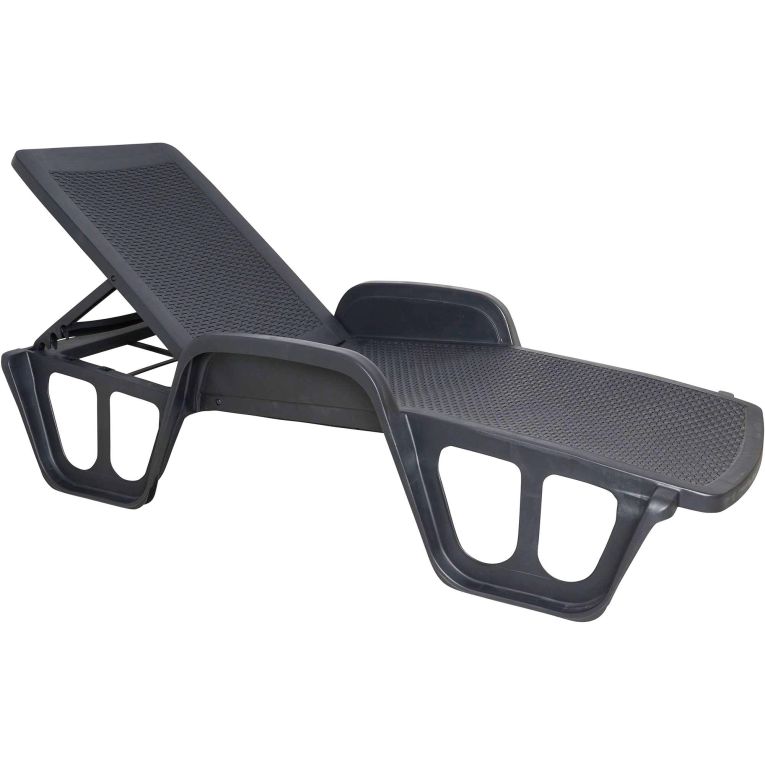 Lettino prendisole Alagaesia, 192x71h100 cm, Antracite