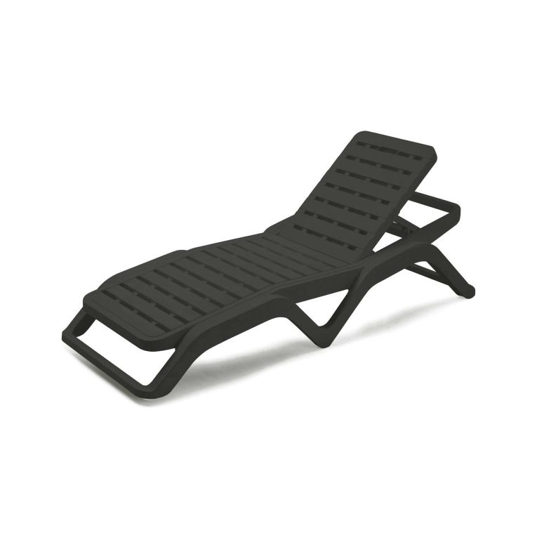 Lettino prendisole Anis, 192x72h100 cm, Antracite