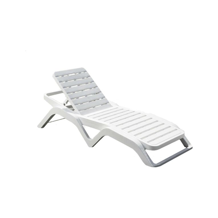 Lettino prendisole Anis, 192x72h100 cm, Bianco