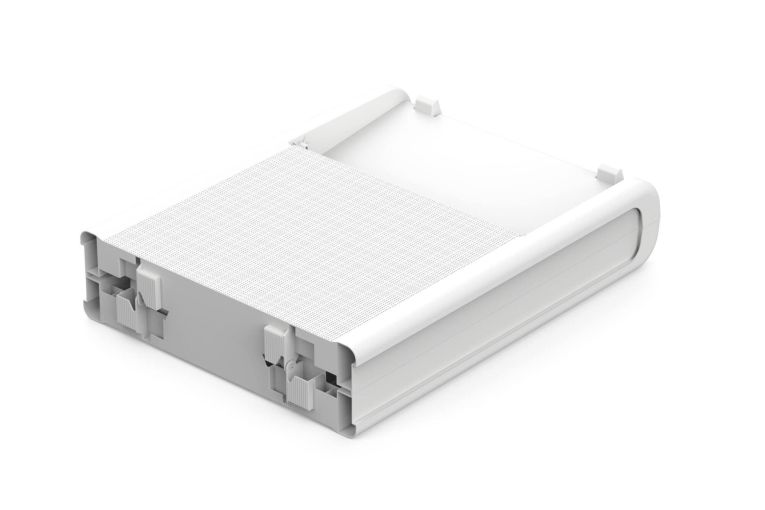 Lettino Prendisole Bianco Finitura Quadrettata Peso Supportato 110 kg 58x188x29h cm, Schienale Regolabile - Shawinigan