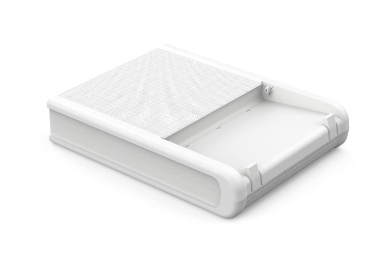 Lettino Prendisole Bianco Finitura Quadrettata Peso Supportato 110 kg 58x188x29h cm, Schienale Regolabile - Shawinigan