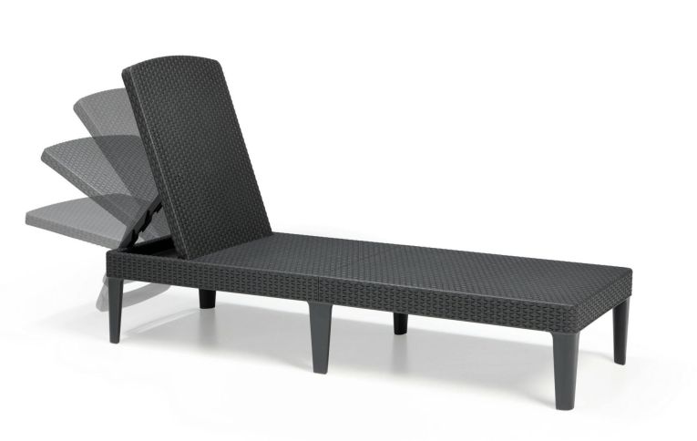 Lettino prendisole Glace, 188x58 h29 cm, Antracite