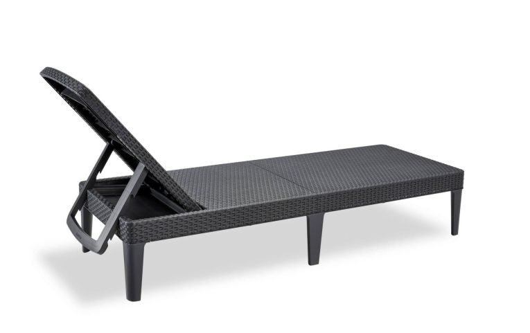 Lettino prendisole Glace, 188x58 h29 cm, Antracite