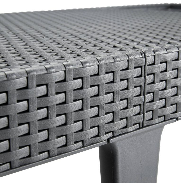 Lettino prendisole schienale regolabile 187x58cm antracite e grigio - Glace