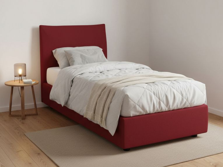 Letto 1 piazza contenitore rosso 105x205cm sfoderabile - Animal