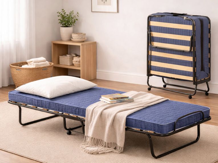 Letto 1 piazza pieghevole 200x80cm blu - Citrino