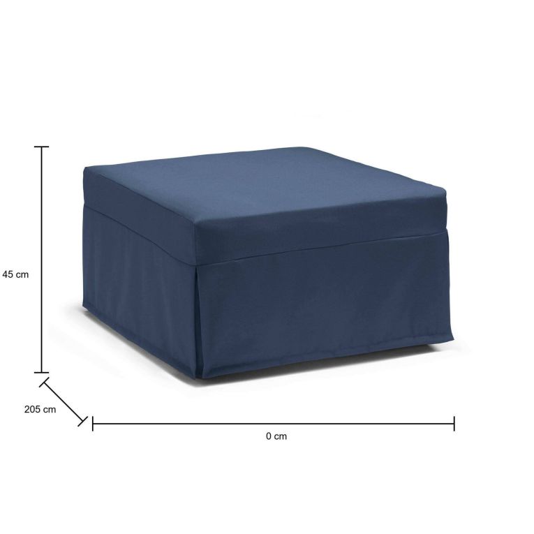 Letto 1 piazza pieghevole 80x80cm blu - Abak