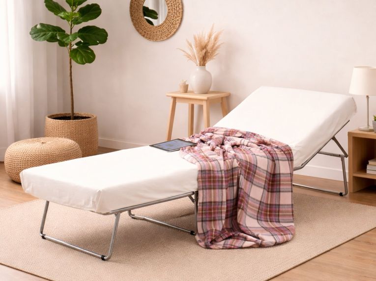 Letto 1 piazza pieghevole 80x80cm blu - Abak