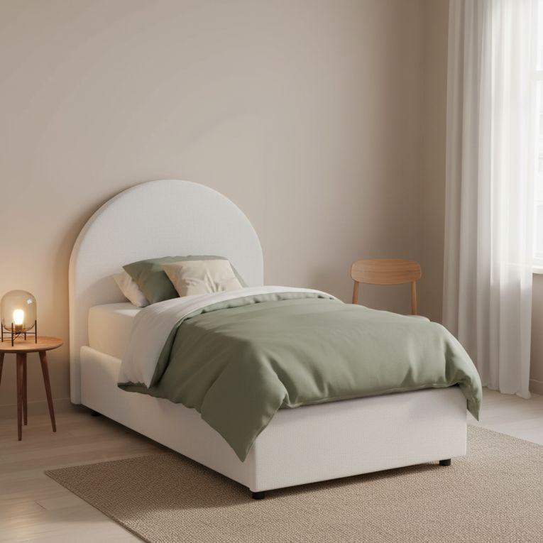 Letto 1 posto con contenitore bianco 95x205 - Egle