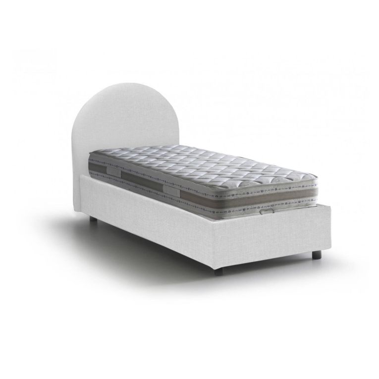 Letto 1 posto con contenitore bianco 95x205 - Egle