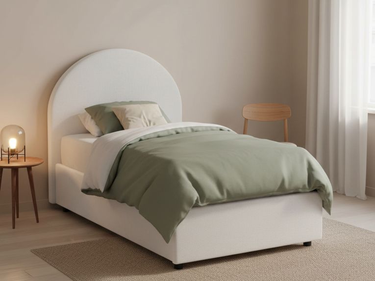 Letto 1 posto con contenitore bianco 95x205 - Egle