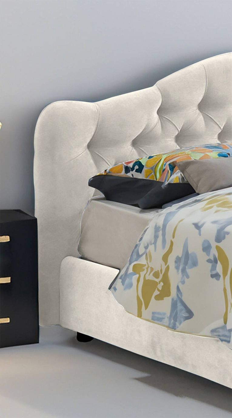 Letto 2 piazze con contenitore beige 190x220cm - Alfer
