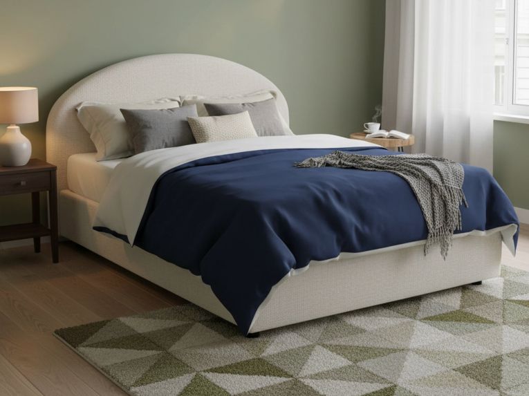 Letto 2 piazze contenitore bianco 175x205cm robusto - Amida