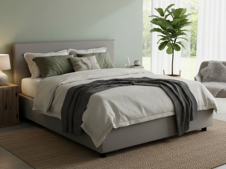 Letto 2 piazze contenitore grigio 175x205cm stabile - Anassimene