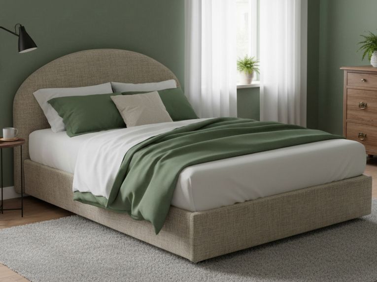 Letto 2 piazze contenitore tortora 175x205cm robusto - Archivio