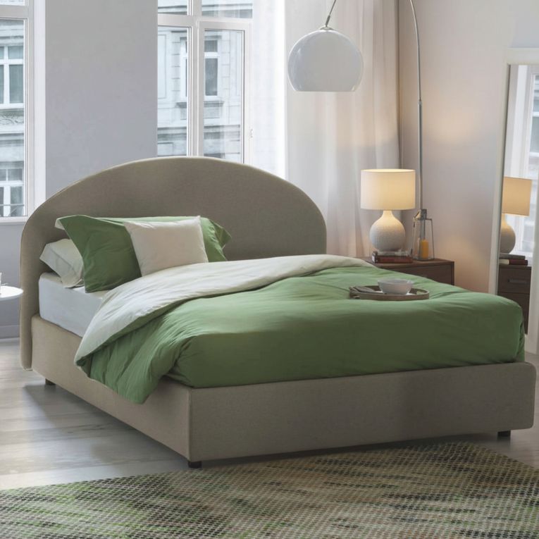 Letto 2 piazze contenitore tortora 175x205cm stabile - Amida