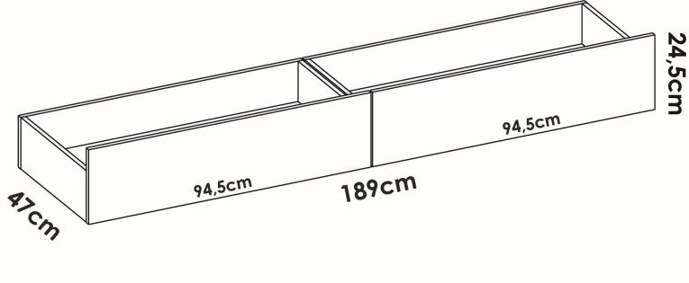 Letto alla francese Caplone, Sommier per camera da letto, Giroletto per stanza, Struttura porta materasso, 149x195 h39 cm, Bianco