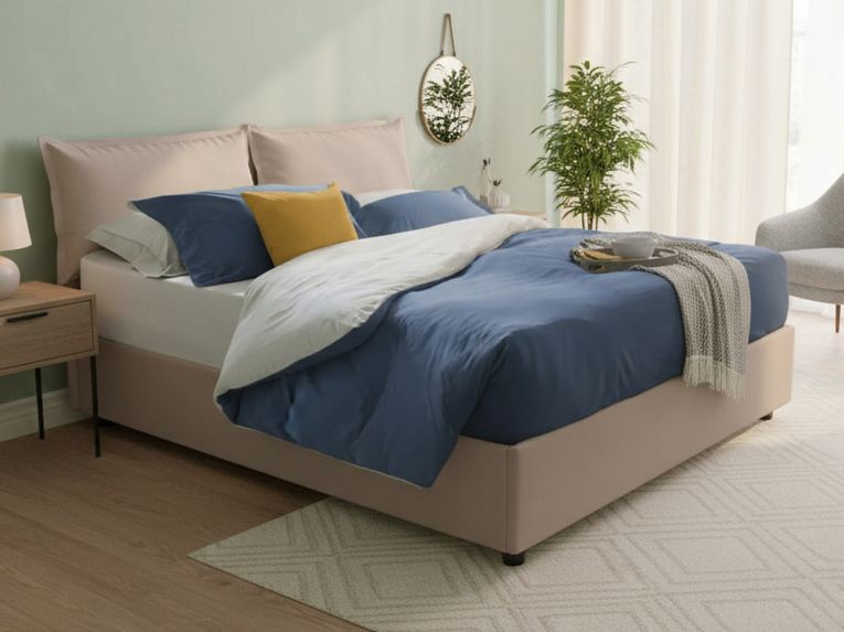 Letto alla francese con materasso tortora 155x215cm - Arry