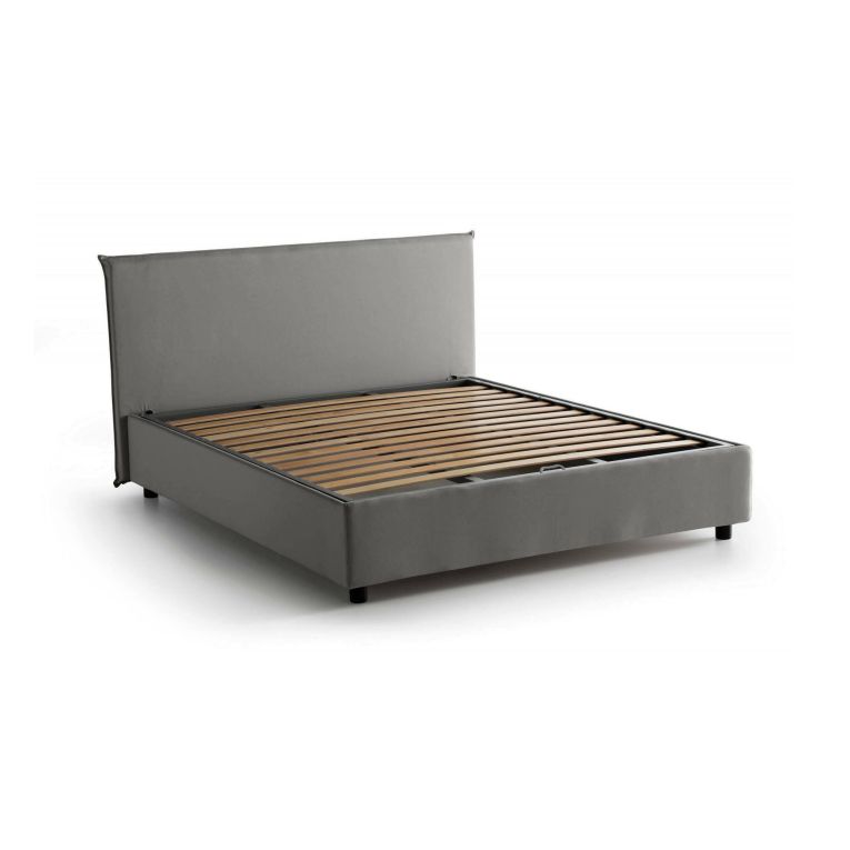 Letto alla francese design grigio 155x205cm - Angelic