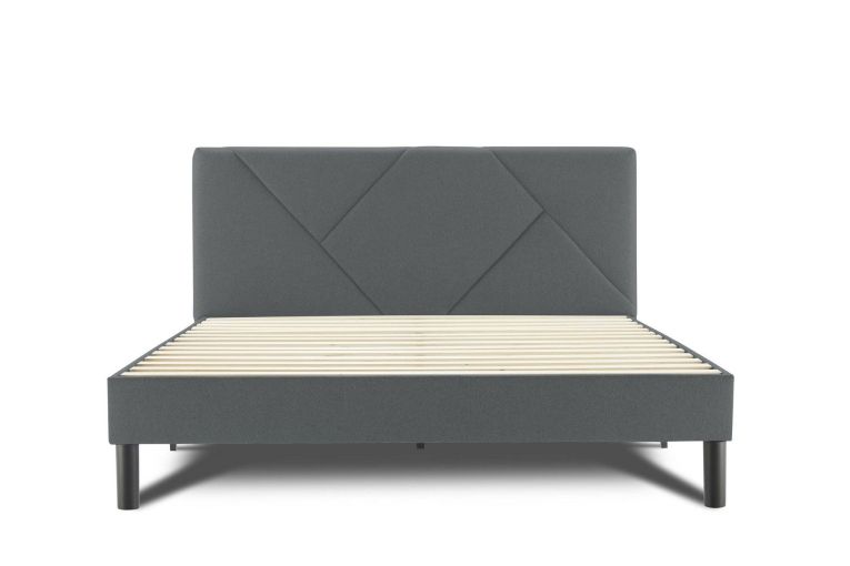 Letto alla francese Ikelos, 140x190 cm, Grigio