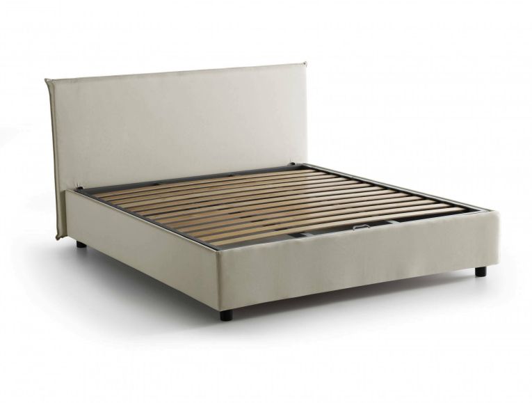 Letto alla francese in legno beige 155x205cm - Alion