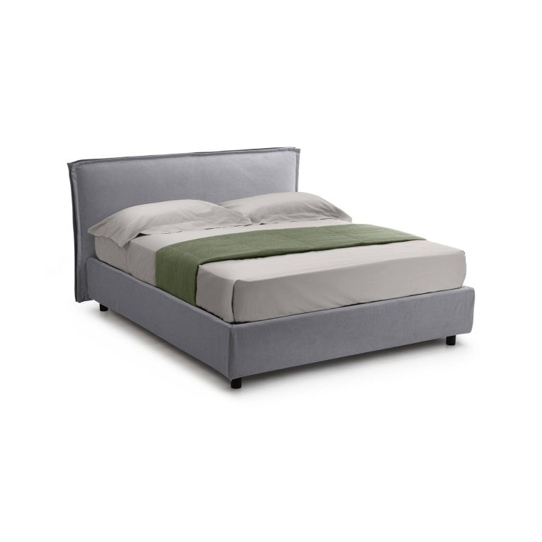 Letto alla francese in metallo grigio 140x220cm - Brosso