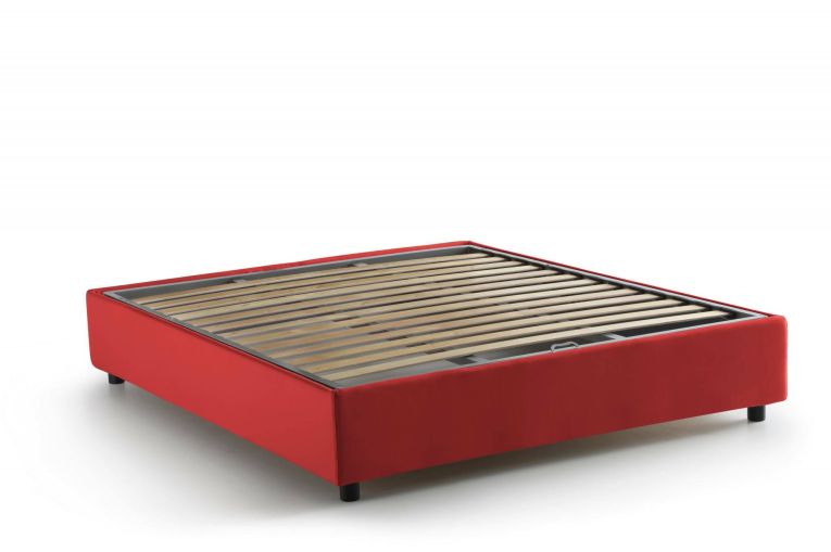 Letto alla francese materasso incluso rosso 155x205cm - Arto