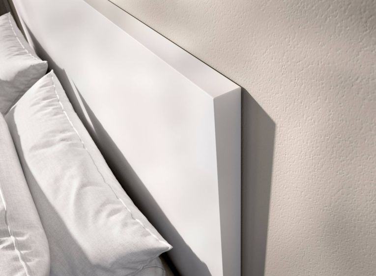 Letto alla francese moderno bianco 195x246cm - Ulika