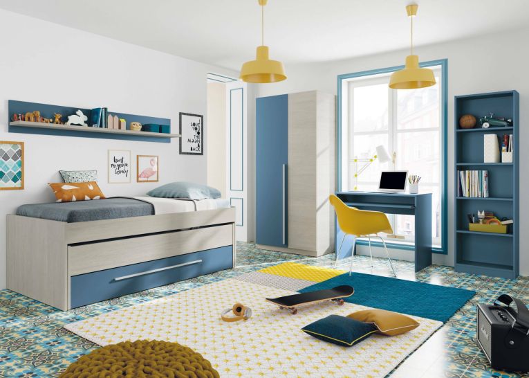 Letto bambini 199x96cm azzurro - Art