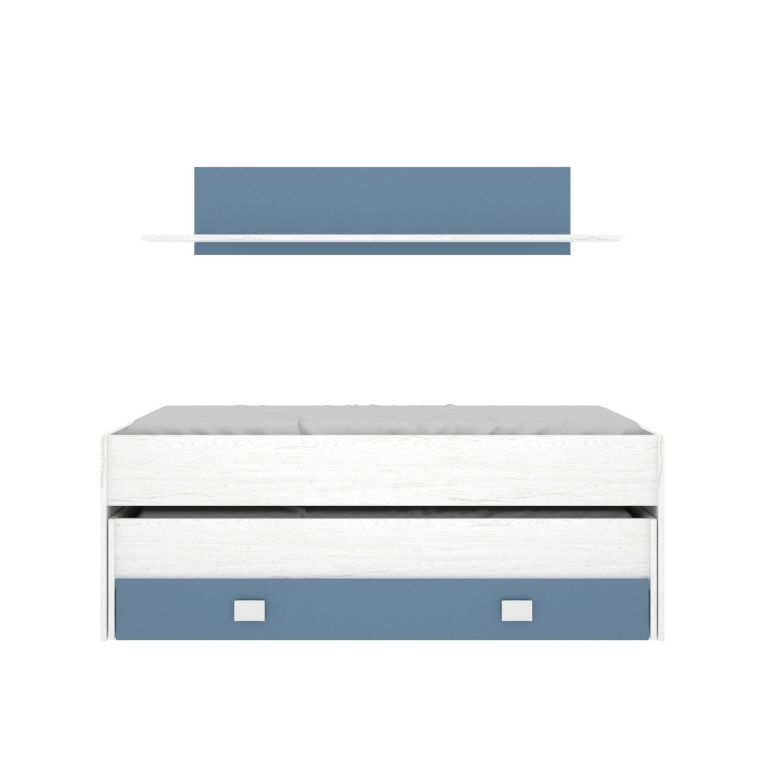 Letto bambini 200x99cm bianco e blu - Arod
