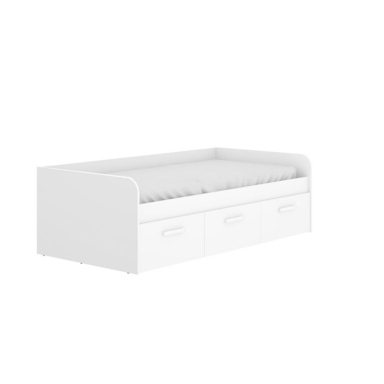Letto bambini 3 cassetti 194x97cm bianco - Aco