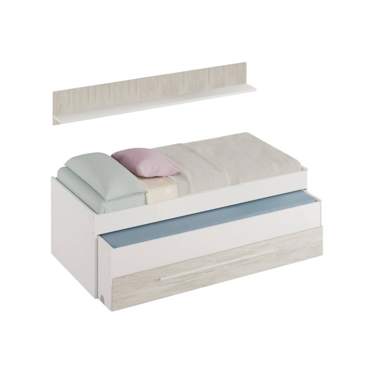 Letto bambini contenitore199x96cm bianco - Art