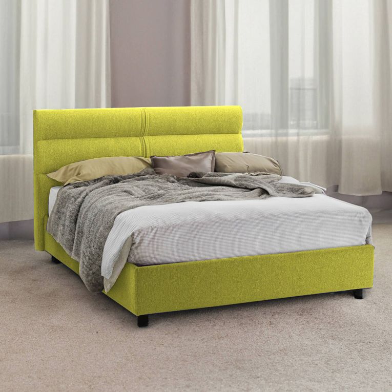 Letto due piazze con contenitore verde 177x218cm - Briatico