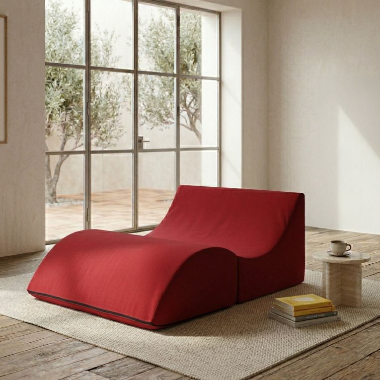 Letto due piazze pieghevole 50x100cm rosso - Amorina