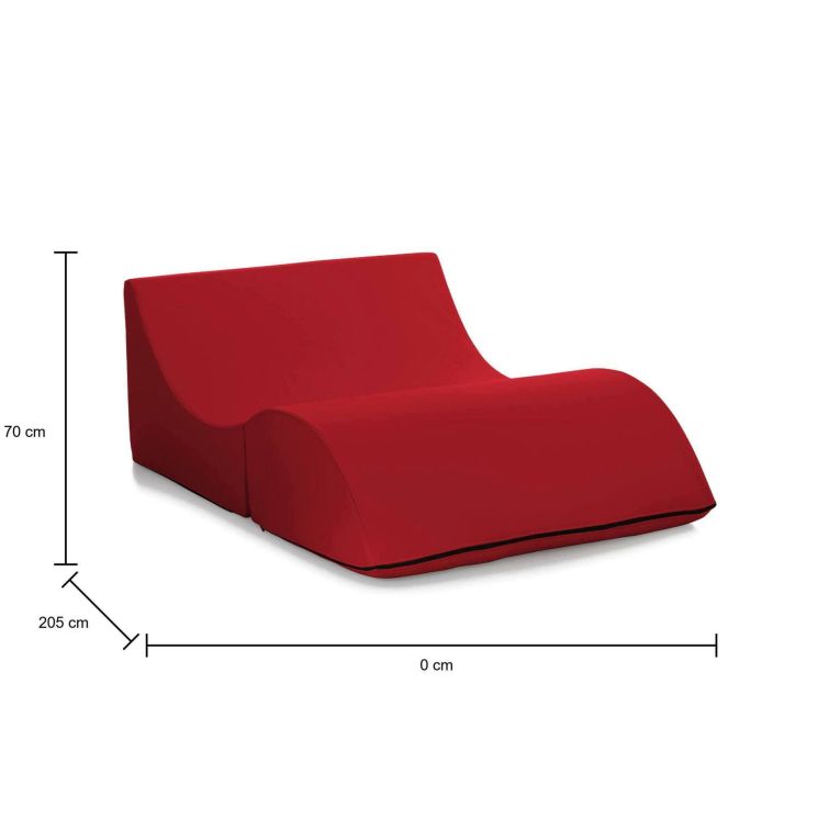 Letto due piazze pieghevole 50x100cm rosso - Amorina
