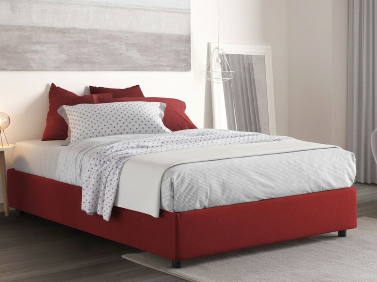 Letto francese chic rosso 155x215cm - Alaksir