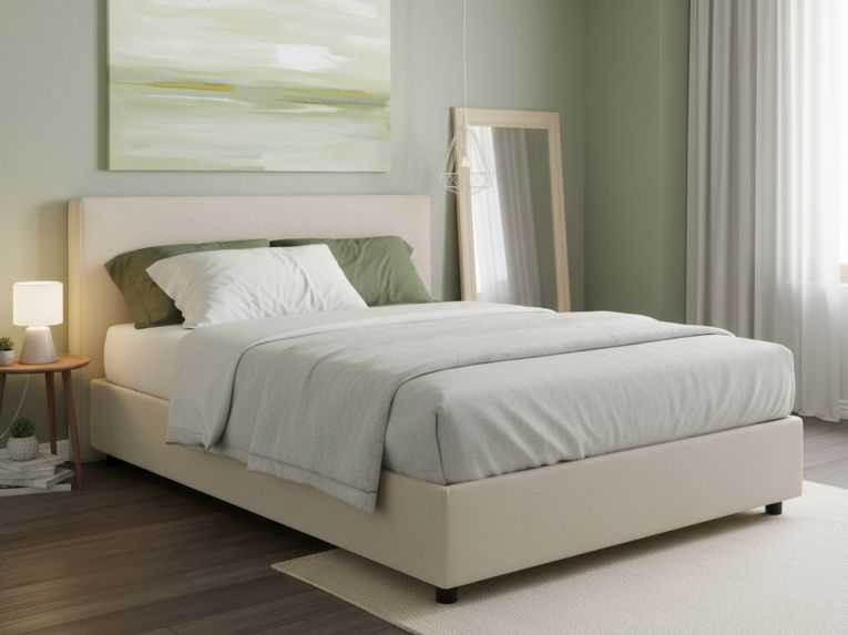 Letto francese classico beige 155x215cm - Arvic