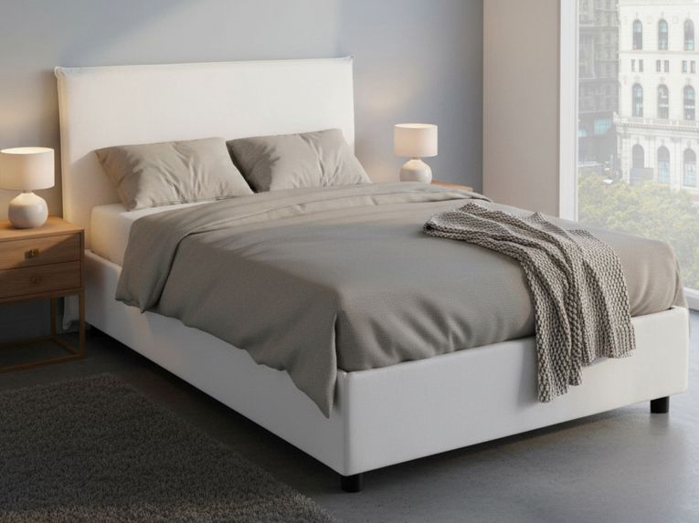 Letto francese design bianco 155x205cm - Angelic