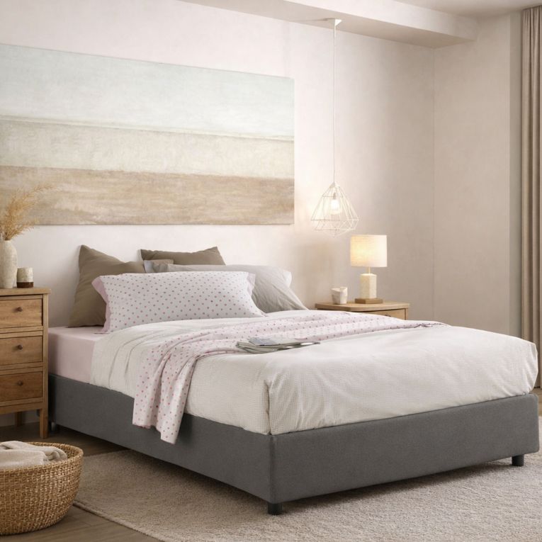 Letto francese design grigio 155x215cm - Arvic