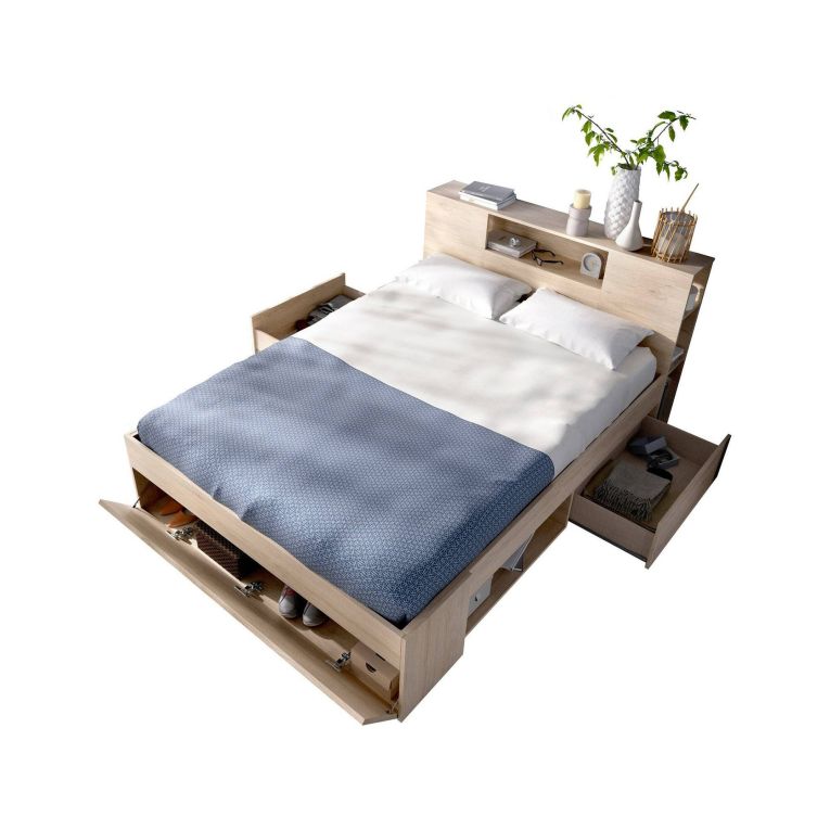 Letto francese elegante rovere 218x149cm - Conching