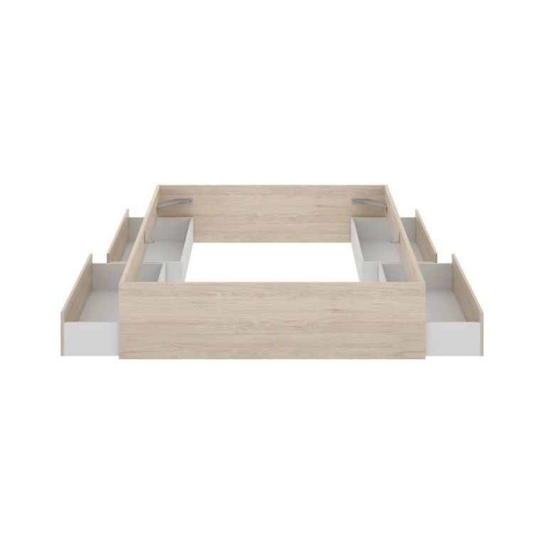 Letto francese moderno rovere 195x149cm - Orlene