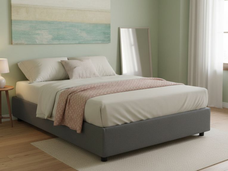 Letto francese per ospiti grigio 155x205cm - Attilino